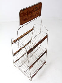 vintage Cliquot Club display rack