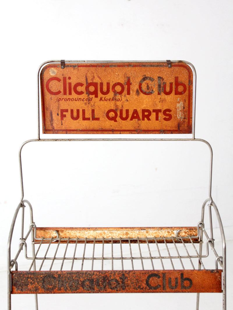 vintage Cliquot Club display rack