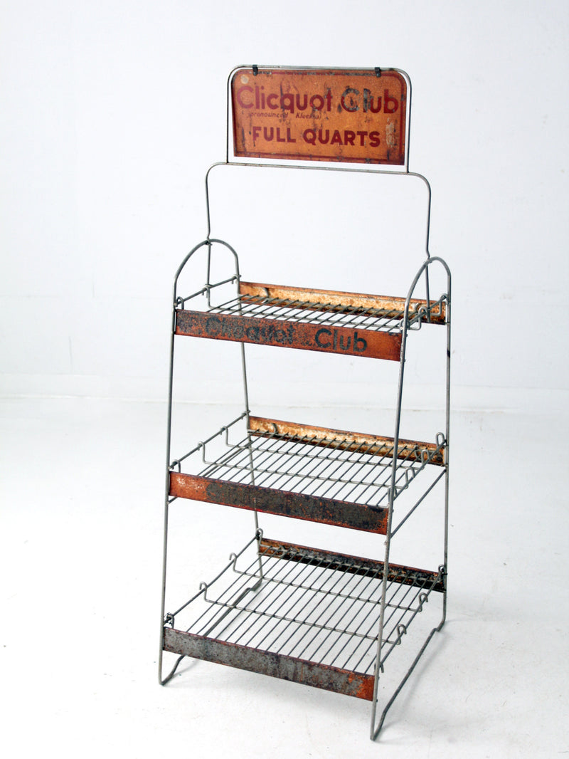 vintage Cliquot Club display rack