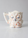 vintage handmade owl pottery pitcher