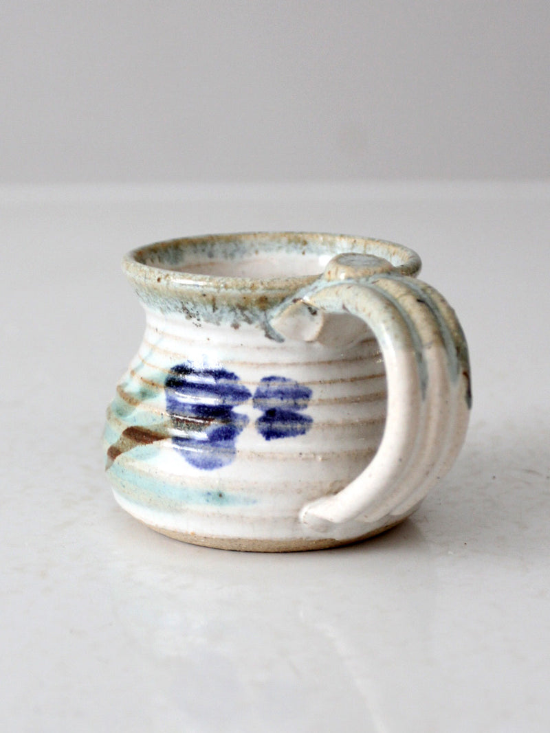 vintage studio pottery floral mug