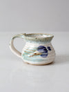 vintage studio pottery floral mug