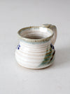 vintage studio pottery floral mug