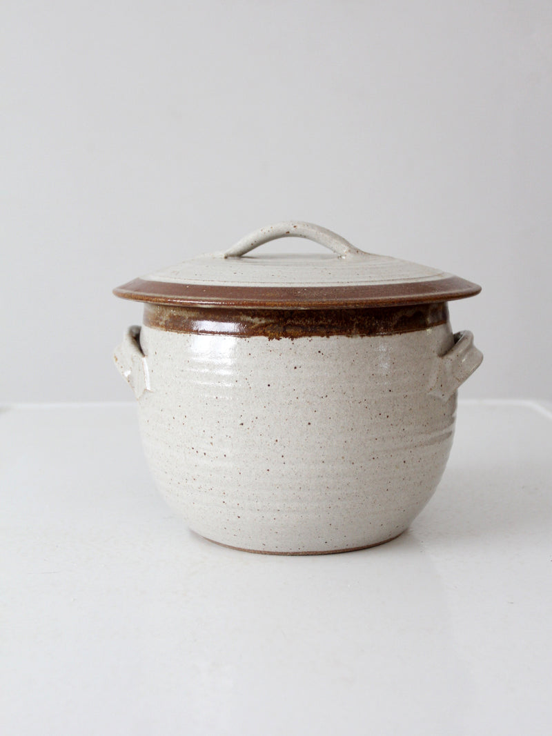 vintage studio pottery steamer pot