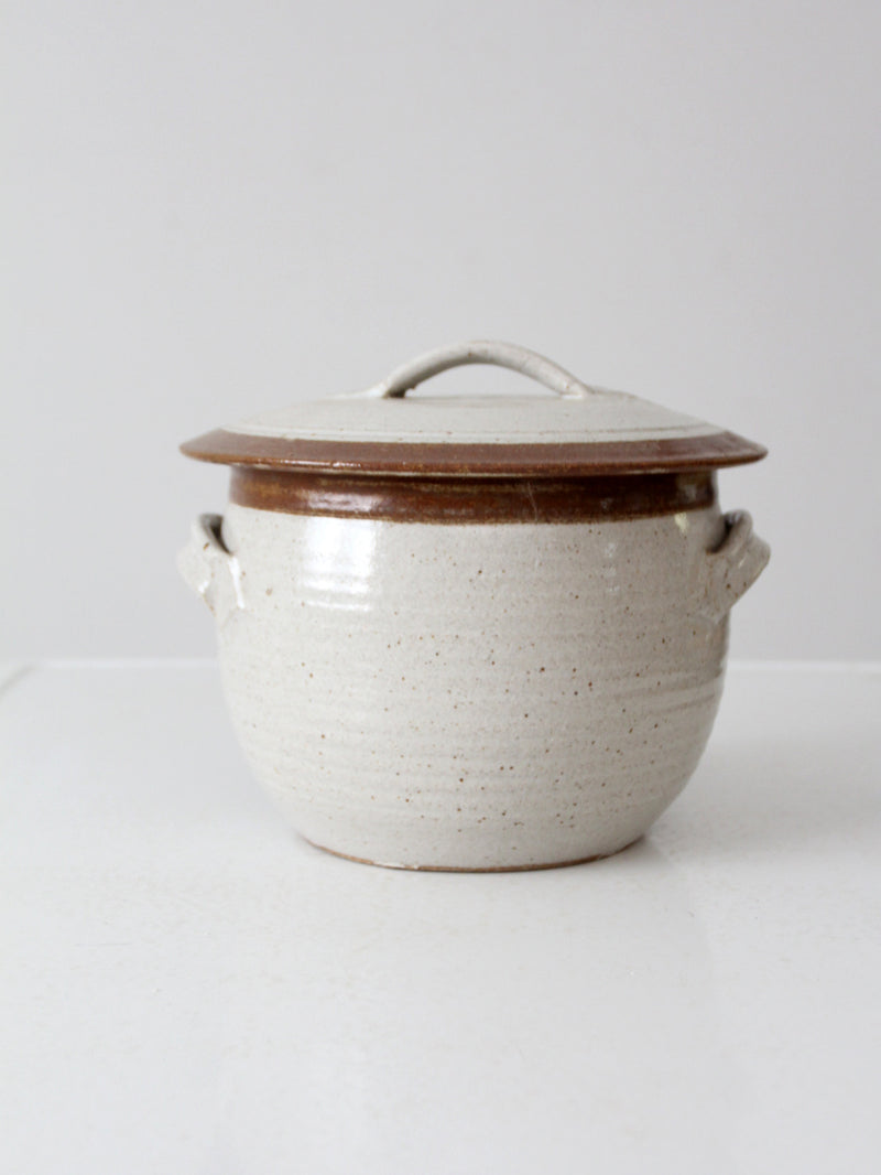 vintage studio pottery steamer pot