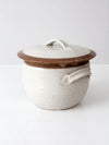 vintage studio pottery steamer pot