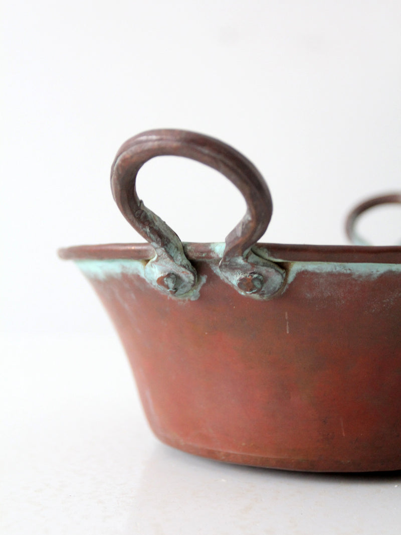 antique copper jam pot or kettle