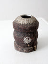 antique wooden grinding vessel