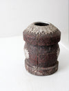 antique wooden grinding vessel