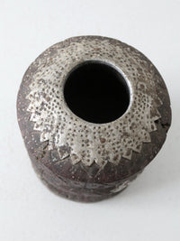 antique wooden grinding vessel