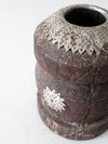 antique wooden grinding vessel