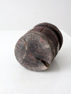 antique wooden grinding vessel