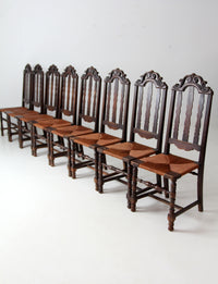 antique rush seat dining chairs set of 8