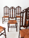 antique rush seat dining chairs set of 8