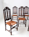 antique rush seat dining chairs set of 8