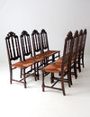 antique rush seat dining chairs set of 8