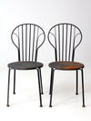 vintage metal patio chairs pair