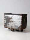 vintage industrial cart bin