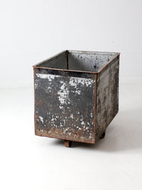 vintage industrial cart bin