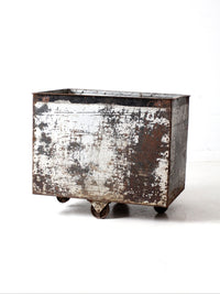 vintage industrial cart bin