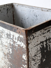 vintage industrial cart bin