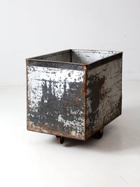 vintage industrial cart bin