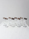 vintage Dorothy Thorpe silver band parfait glasses set of 8