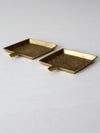 vintage brass ashtray pair