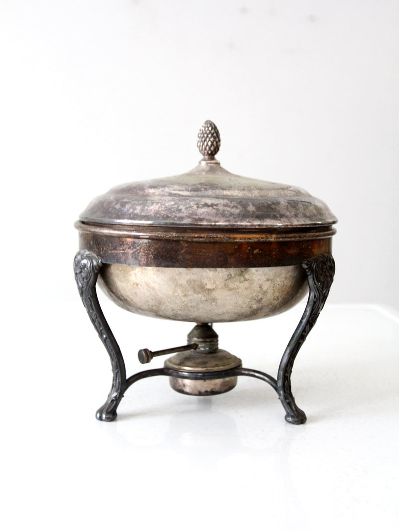 antique silver plate chafing dish