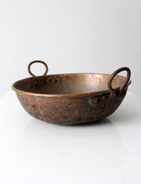 antique copper preserving pan