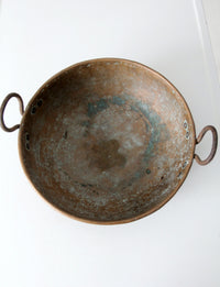 antique copper preserving pan