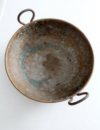 antique copper preserving pan