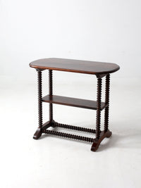 antique spool leg side table