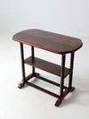 antique spool leg side table