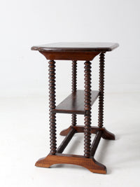 antique spool leg side table