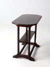 antique spool leg side table