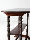 antique spool leg side table