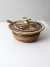 vintage studio pottery serving bowl and ladle set