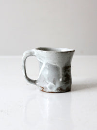 vintage studio pottery gray mug