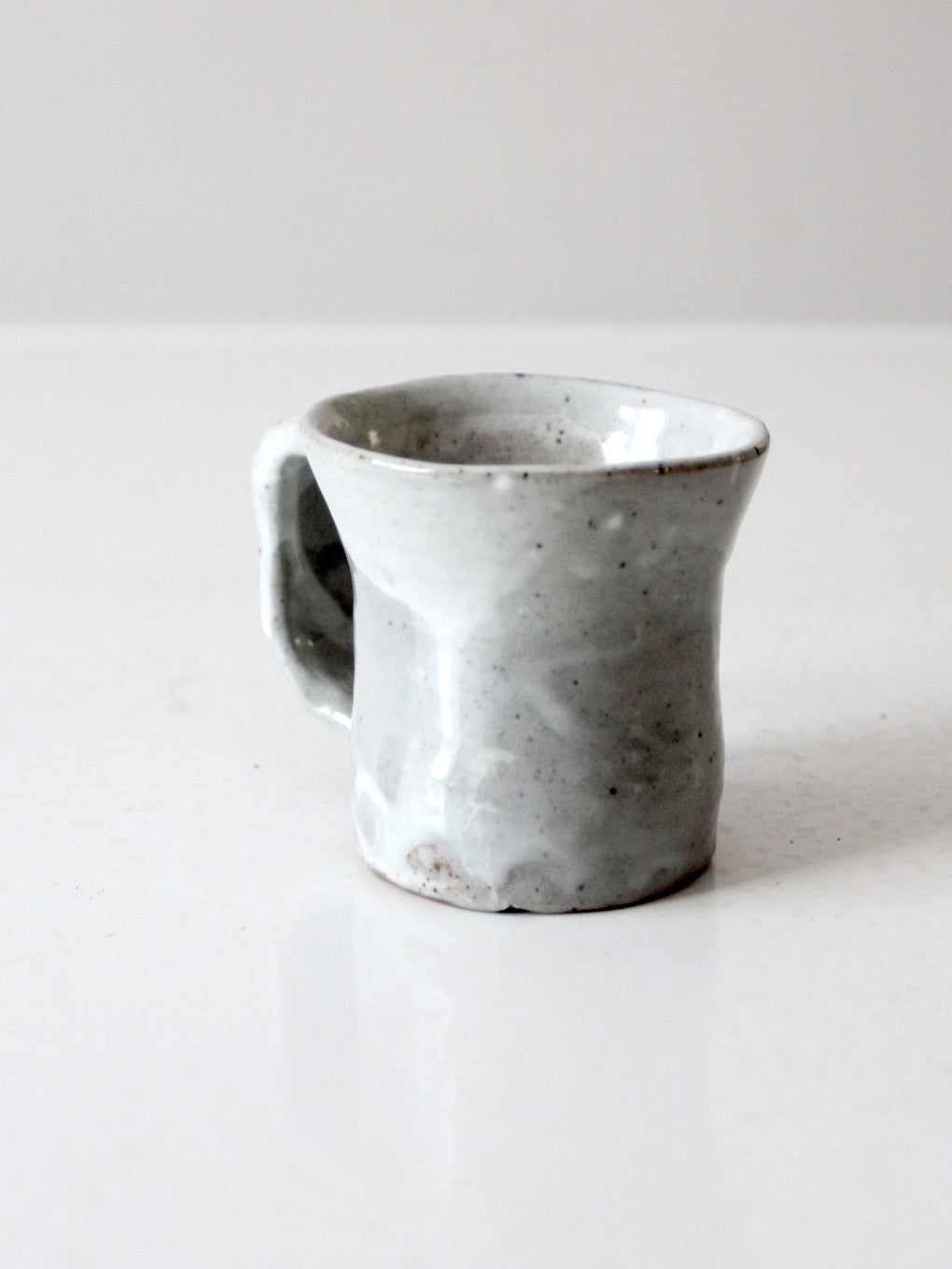 vintage studio pottery gray mug