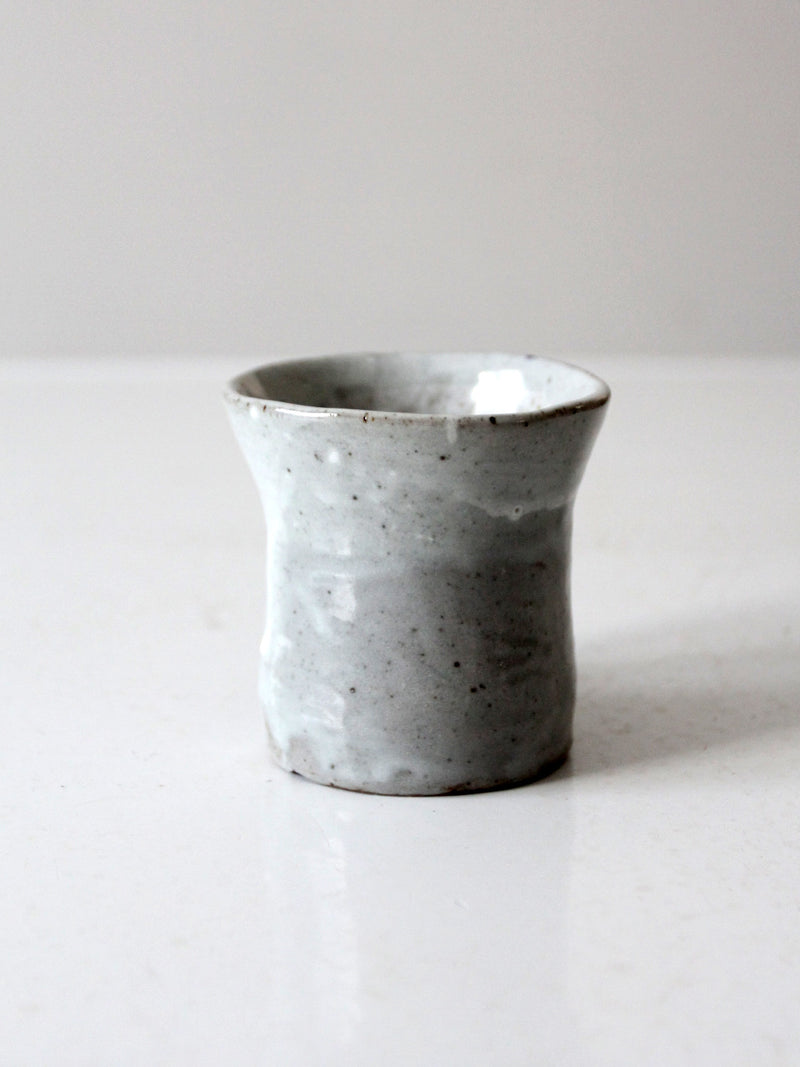 vintage studio pottery gray mug