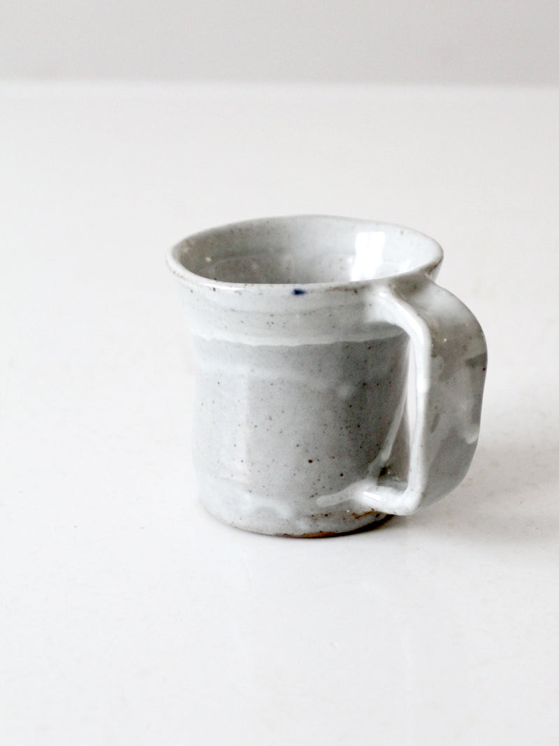 vintage studio pottery gray mug