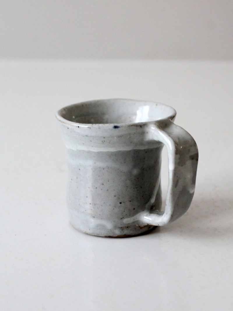 vintage studio pottery gray mug