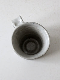 vintage studio pottery gray mug