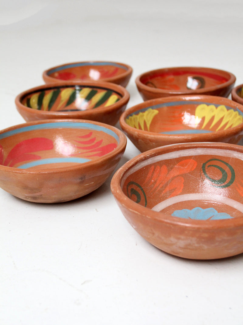 vintage hand painted Mexican serving bowls set of 8