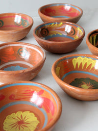 vintage hand painted Mexican serving bowls set of 8