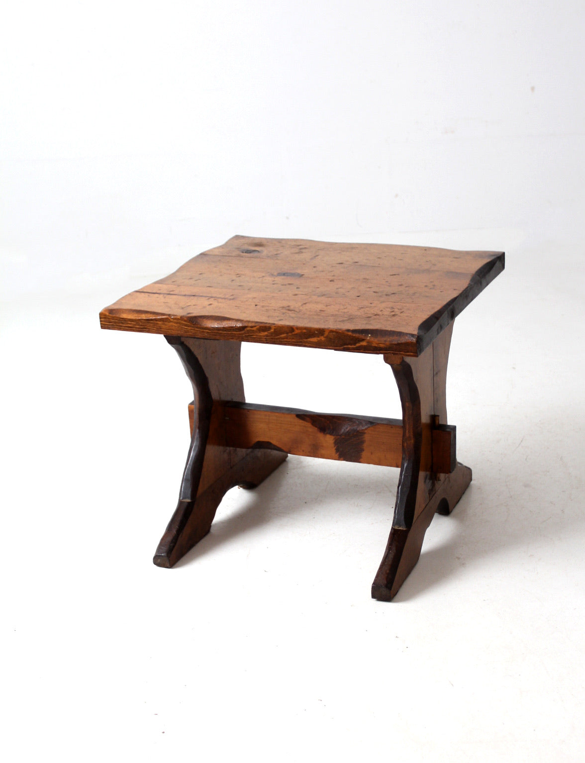 vintage rustic lodge style side table