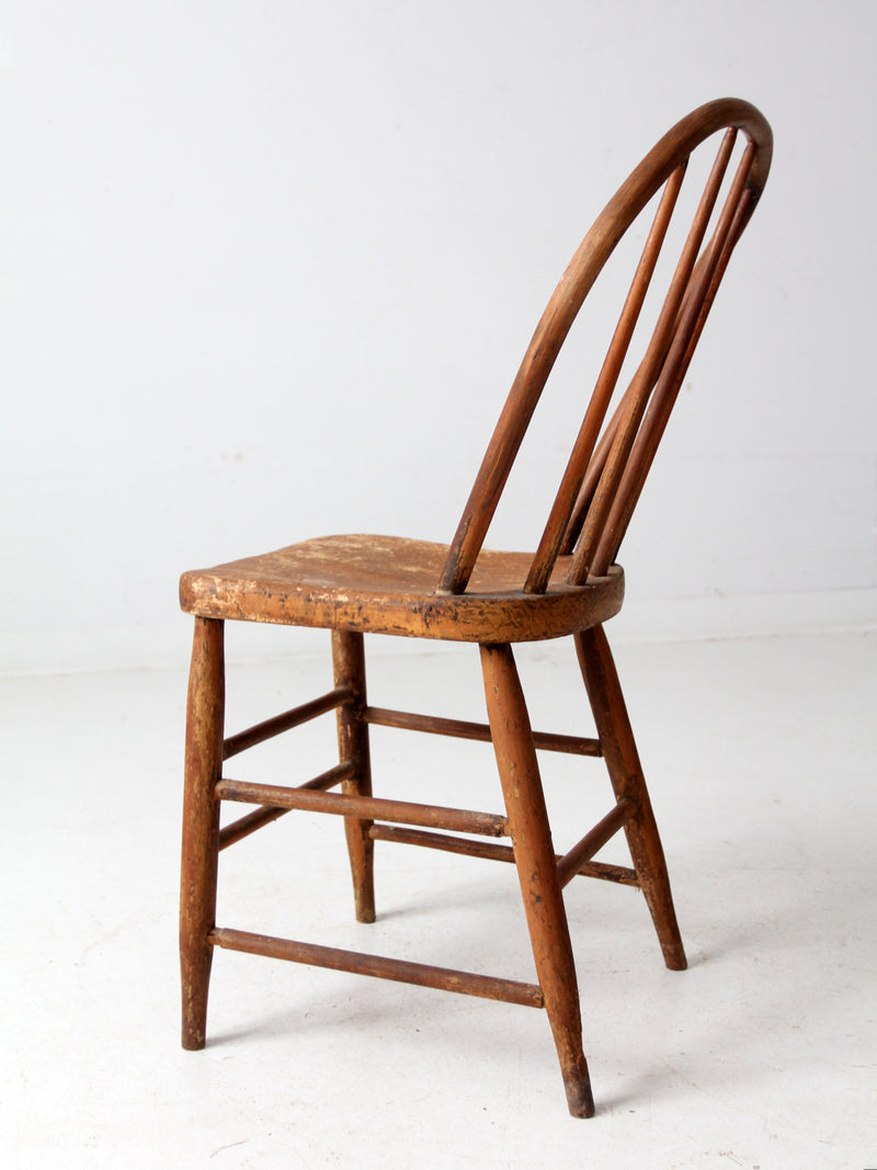 antique bow back Windsor farmhouse chair