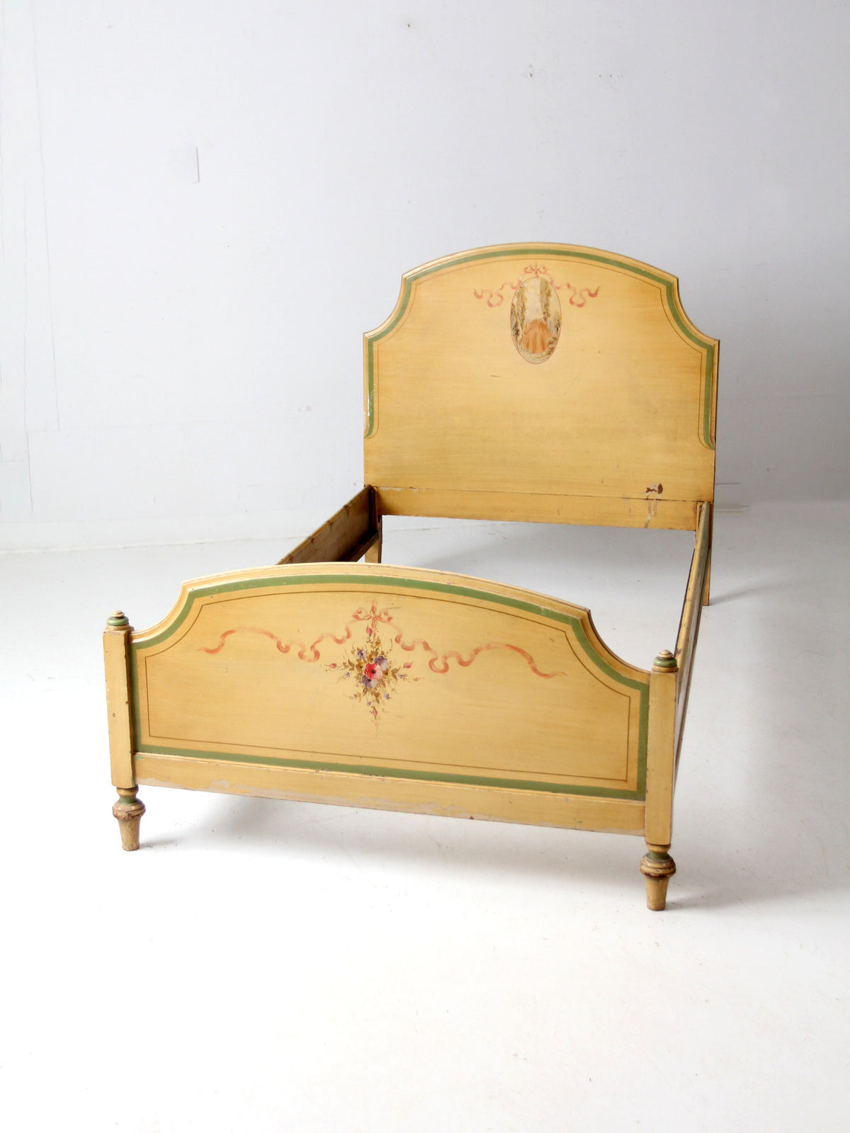 antique French Provincial twin bed