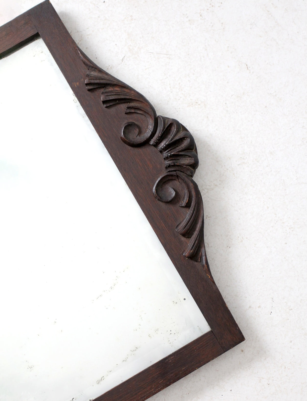 antique carved wood mirror